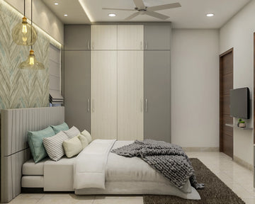 Contemporary Grey Themed Guest Room Design